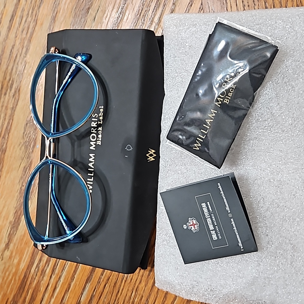 William Morris Black Label Darcey eyeglass frame, c1 (blue/ROSE gold) 53-18-140